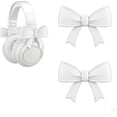 thumbnail image 1 of Leodye 2PCS Silicone Bow Headphone Decor Clips Cute Fashionable Accessory Headphone Earphone Coquettish Decor Attachment, 1 of 1