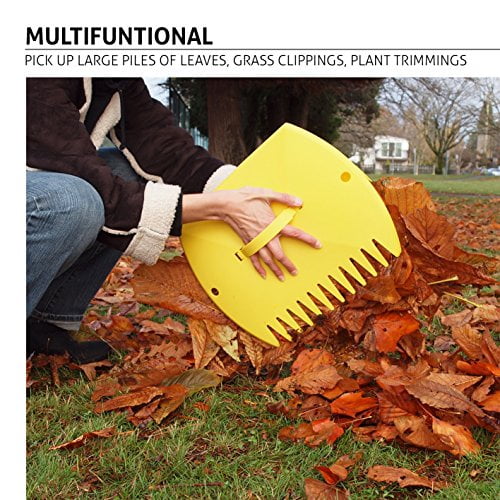 GardenHOME Garden and Yard Leaf Scoops/Hand Rakes with Adjustable