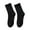 Black, variant on comerut 1 Pair Unisex Socks Thickened Elastic Anti-slip Mid-tube Solid Color Floor Socks Warm Soft No Ddor Sweat Absorption Lady Winter Socks