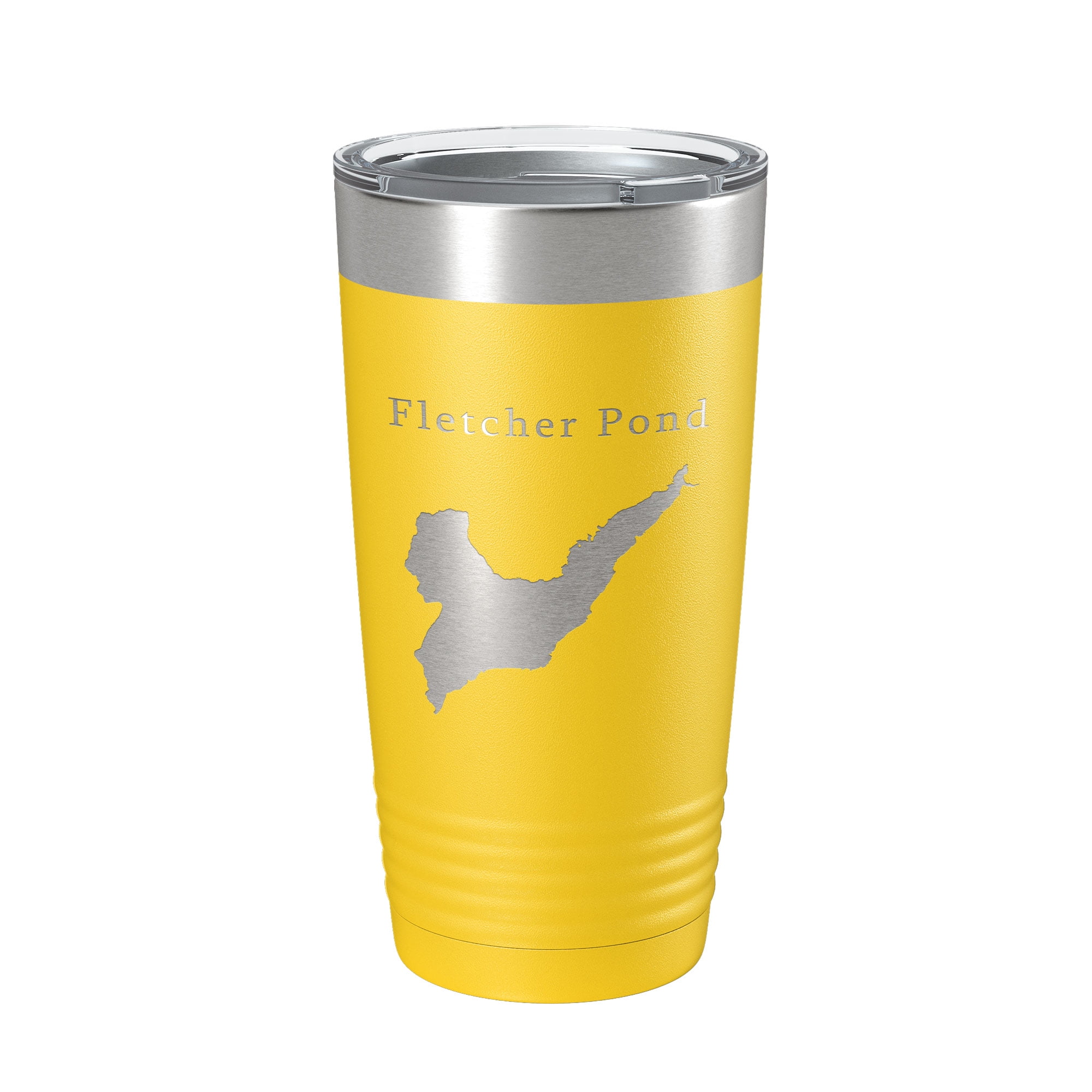 Fletcher Pond Tumbler Lake Map Travel Mug Insulated Laser Engraved