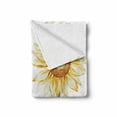 thumbnail image 2 of Watercolor Soft Flannel Fleece Throw Blanket, Alluring Sunflowers Summer Inspired Design Agriculture, Cozy Plush for Indoor and Outdoor Use, 50" x 70", Yellow Green Yellow, by Ambesonne, 2 of 6