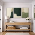 thumbnail image 2 of Framed Canvas Print Abstract Wall Art Set of 3 Modern Decorative for Living Room Bedroom - 16"x24"x3 WHITE, 2 of 8