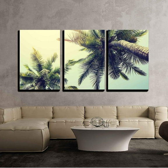 Wall26 Beach Wall Art Tropical Canvas Wall Art Seascape Prints for Living Room Bedroom Modern Home Wall Decoration, 16"x24", Set of 3