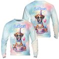 thumbnail image 3 of Happy Birthday Cute Puppy Boxer with Cake Gifts Party Hat All Over Print 3D Sweatshirt Unisex Merch Boxers Dog Lover Gifts Idea - 00029, 3 of 6