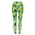 thumbnail image 4 of Women's Holiday Leggings High Waisted Graphic Printed Green Yoga Sports St. Patrick's Day Stretch Tight Fit Pants (3XL, Green 05), 4 of 8