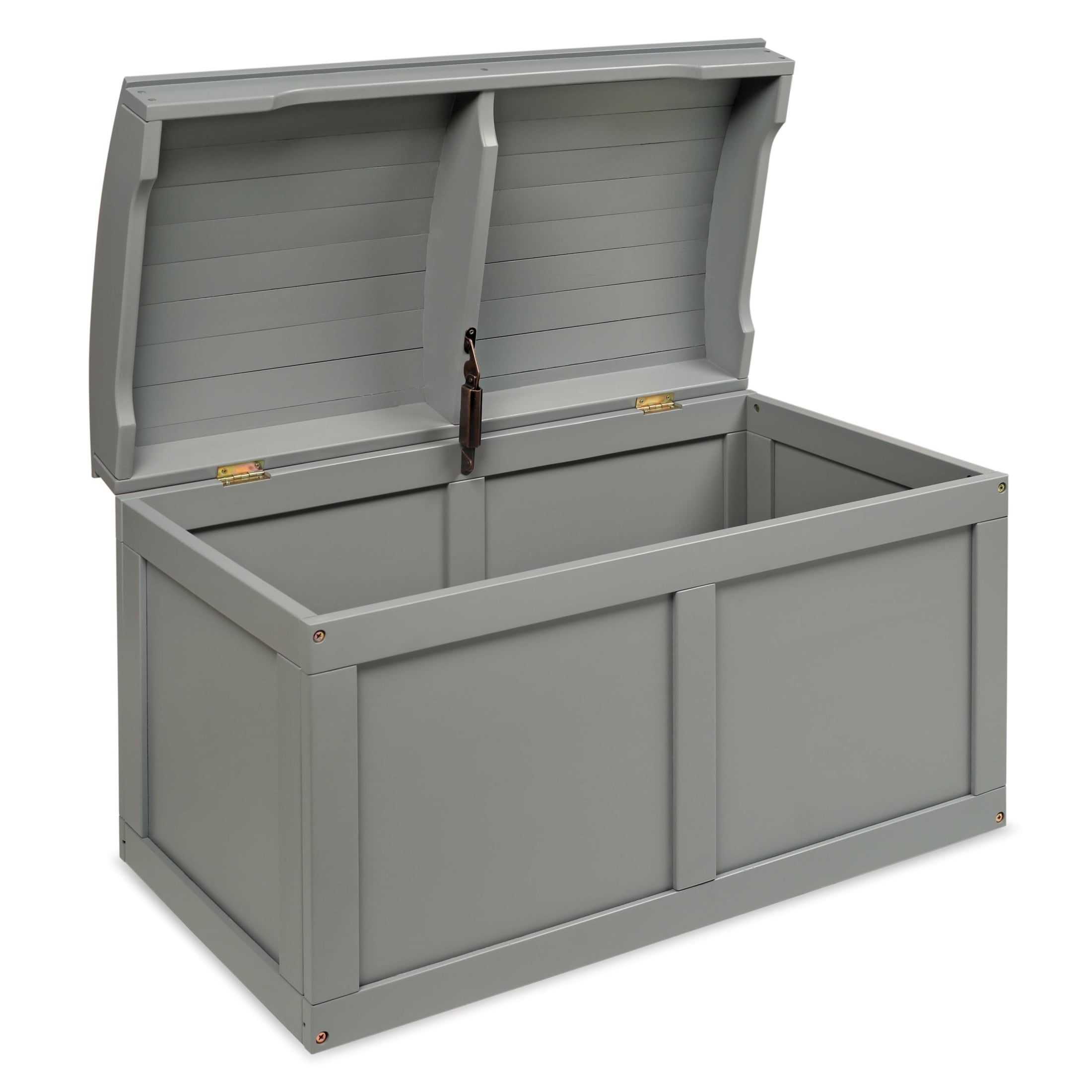 Badger Basket Child's Wooden 25 gal Barrel Top Toy Chest,  Gray