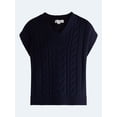 thumbnail image 5 of Free Assembly Women's Cable Knit Sweater with Short Sleeves, Lightweight, Sizes XS-XXL, 5 of 5