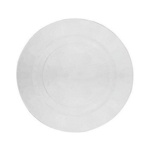 10 Strawberry Street Hammered Glass 8.25" Round Salad/Dessert Plate, Set of 6, Clear