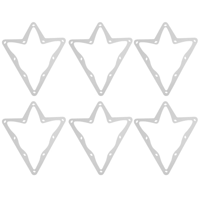6Pcs Billiard Magical Rack Sheet Table Pool 10-Ball Paper Tip Tool Accessory White