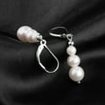 thumbnail image 4 of Freshwater Pearl Earrings 925 Sterling Silver Leverback Pearl Drop Earrings for Women Jewelry Gifts, 4 of 5