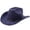 Navy, variant on LIUYUNNN Leather Hat Western Cowboy Hat With Curved Brim For And Outdoor Adventure Travel Riding Country Style, One Size