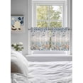 thumbnail image 3 of Blue Beige Coastal 2 Panel Kitchen Curtains for Small Windows, Beach Starfish Summer Eucalyptus Vintage Bathroom Tier Curtain, Short Window Treatment for Bedroom/Living Room 55"x24", 3 of 6