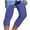 Dark Blue, variant on HAiming Women Summer Beach Capri Pants Plus Size High Waist Workout Pants Summer Casual Yoga Athletic Trousers