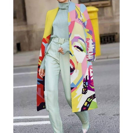 

Fall Winter Elegant Women Fashion Lapel Collar Button Long Coat