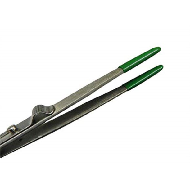 tweezers slide lock & pvc rubber coated tips non marring tweezer 51/2