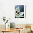 thumbnail image 3 of Nawypu Wall Art White Madonna Lily and Stone in Water Painting The Picture Print On Canvas Flower Pictures for Home Decor Decoration Gift Piece (Stretched Ready to Hang), 3 of 5