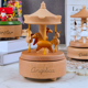 thumbnail image 5 of Caja de música de madera con forma de caballo, carrusel musical, caja de música con forma de caballo, manualidades de madera, regalos de cumpleaños, decoración del hogar, 5 of 8
