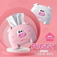 thumbnail image 3 of Tissue Box,Tissue Storage Box,Tissue Holder Box,Plastic Tissue Box,Napkin Dispenser ,Tissue Holder,Cute Tissue Box(Pink), 3 of 4