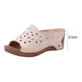 thumbnail image 4 of Women's Fashion Casual Hollow Out High Heels Thick Platforms Shoes Slippers, 4 of 4