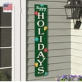 thumbnail image 4 of My Word! Happy Holidays Multicolor Ornaments Christmas Holiday Porch Board Welcome Sign & Porch Leaner for Front Porch Deck Patio or Wall Indoor Outdoor Farmhouse Rustic Vertical Home Decor 8"x46.5", 4 of 5