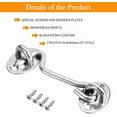 thumbnail image 5 of ZiYuya Hook and Eye Latch, Stainless Steel Door Hook, Hook and Eye Latch for Barn Door Lock, Hooks for Gate and Window Latch, 5 of 10