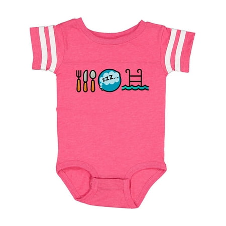 

Inktastic Swimming Eat Sleep Swim Gift Baby Boy or Baby Girl Bodysuit