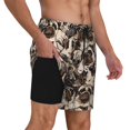 thumbnail image 3 of Balery Cute French Bulldog Mens Swim Trunks Swim Shorts for Men Quick Dry Inseam Beach Shorts with Compression Liner Pocket-, 3 of 9