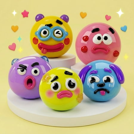 New Smushers Squishy Curiosities Dog Face Swap Squishy Soft Moldable Cute Slow Rise Squeeze Ball Relaxing Sensory Fidget Fun Desk Accessory for Adults