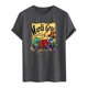 thumbnail image 5 of Casual Summer Tops Carnaval Impreso de Manga Corta Cuello Redondo, Poliéster Ligero para la Fiesta de Verano de Primavera, 5 of 9
