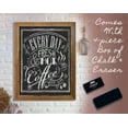 thumbnail image 5 of Magnetic Wall Chalkboard, Large Size 18" x 24", Rustic Wood Frame, Chalkboard Sign, Vertical or Horizontal Wall Mount, Includes Chalk and Eraser, by Better Office Products (Rustic Brown), 5 of 5