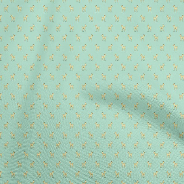oneOone Rayon Mint Green Fabric Animal Sewing Material Print Fabric By The Yard 56 Inch Wide