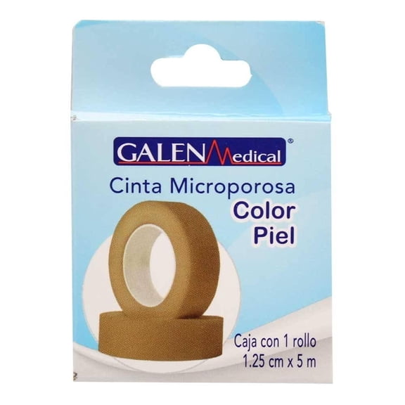 Cinta microporosa Galen Medical color piel 1 pza