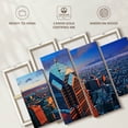 thumbnail image 4 of Elephant Stock Philadelphia Tower And Skyline Wall Art - Horizontal Multi Panel Canvas - Living Room Wall Decor - Places Multi Panel - Blue And Brown Decor - 84" x 54", 4 of 4