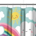 thumbnail image 3 of Dream Factory Rainbow Flare Shower Curtain Teal, 100% Polyester, 72" W x 72" L, 1 Piece, 3 of 4