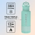 thumbnail image 2 of Coldest Sports Water Bottle with Straw Lid Vacuum Insulated Stainless Steel Bottles Reusable Leak Proof Flask for Sports (32 oz, Oceanic Green), 2 of 8