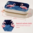 thumbnail image 5 of Flamingo Velvet Portable Jewelry Stand with Removable Compartment - Organizer Box, Necklace Holder, Jewelry Display - Gift, 5 of 7