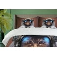 thumbnail image 4 of Ambesonne Space Cat Duvet Cover Sets, Kitten in Milkyway, 2-King, White and Pale Caramel, 4 of 7