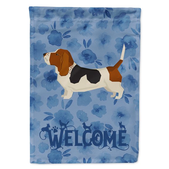 Basset Hound Welcome Garden Flag