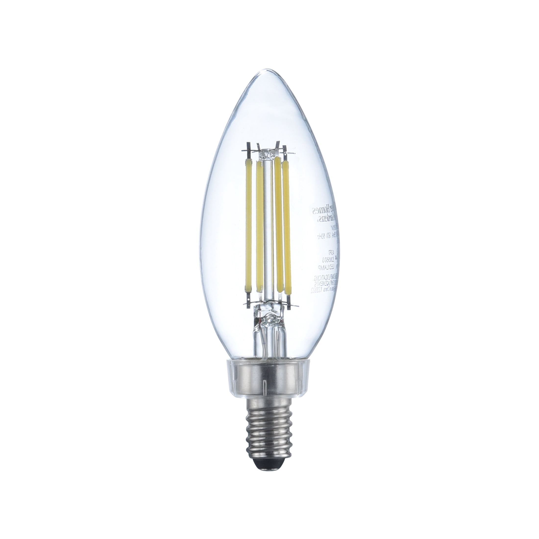 BHG 4.5W LED Decorative Candelabra Light Bulb, 60W Eqv, E12 Small Base, Dimmable Daylight 5000K, 8PK