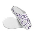 thumbnail image 3 of Daiia Lavender Flowers Print Women’s Fuzzy Slippers Memory Foam Lightweight House Shoes Cozy Loafer Flannel House Shoes-39/40, 3 of 7