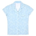 thumbnail image 2 of Sleep On It Girls Yummy Jersey Coat Front Pajama Short Set - Stars, 3T, 2 of 6
