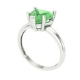 thumbnail image 2 of Solitaire Engagement Ring for Women - 2ct Simulated Green Diamond in 14K White Gold Promise Ring, 2 of 6