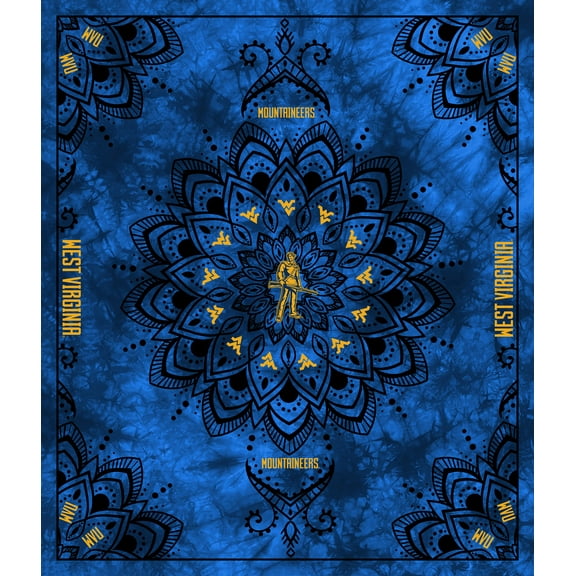 Officially Licensed Minky Fleece West Virginia Mountaineers Wall Tapestry and Throw Blanket-48" x 56"