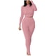 thumbnail image 2 of Puntoco Tops De Cuello Redondo De Manga Larga De Color Casual para Mujer Pantalones De Cintura Alta Trajes Deportivos Liquidación Puntoco Puntoco-4193, 2 of 6