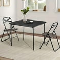 thumbnail image 6 of MY 5-Piece Folding Table and Chair Set \u2013 Portable Square Table with 4 Padded Chairs, Space-Saving Dining or Card Game Set for Home, Indoor and Outdoor, No Assembly Required, Black, 6 of 10
