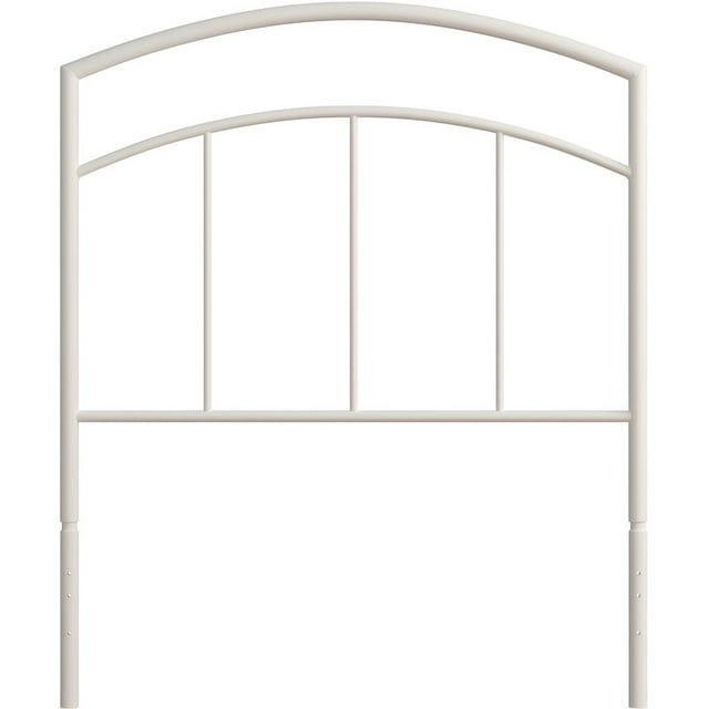 Hillsdale Tête de Lit en Métal pour Lit Jumeau avec Design à Fuseaux en Blanc Texturé