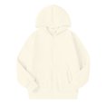 thumbnail image 5 of Resicozy Girls Zip-up Hoodie Light Jackets with Pockets, Long Sleeve Sweatshirt for Kids, Fashion Casual Youth Fall Clothes 2-13 Years Khaki 160, 5 of 9