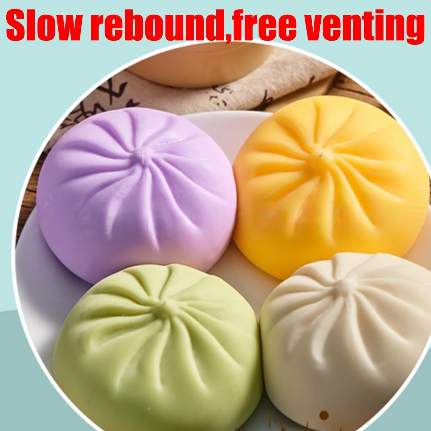 2026 New Dumpling Squishy Large with Steamer Box,Super Soft Giant Squishy Dumpling,Jumbo Dumplings Squishys,Large Stress Relief Squishys Dumplings for Everyone Anxiety Relief