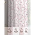 thumbnail image 5 of Pink Spring Floral Sheer Curtains 108 Inch Length 2 Panels Set, Elegant Watercolor Summer Botanical Voile Window Treatment Semi Sheer Long Curtains Drapes for Bedroom/Living Room/Kitchen 52"x108"x2, 5 of 7