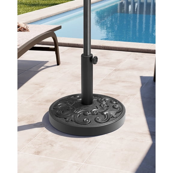 Crestlive 30 lbs Heavy Duty Concrete Umbrella Base, Fits 7-10 FT Outdoor Market Umbrellas